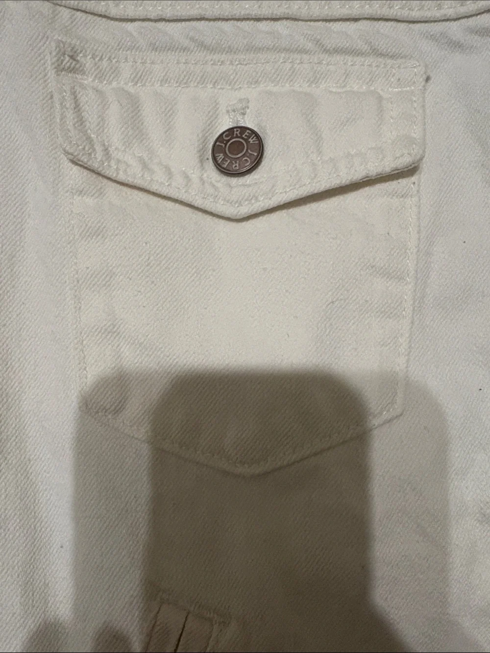 J. Crew White Denim Jacket - Women's Button-Front Trucker